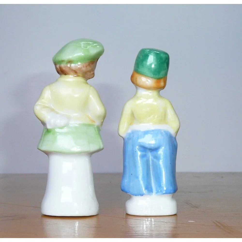 Lot 2 Porcelain Boy & Girl Figurine Occupied Japan 3.5